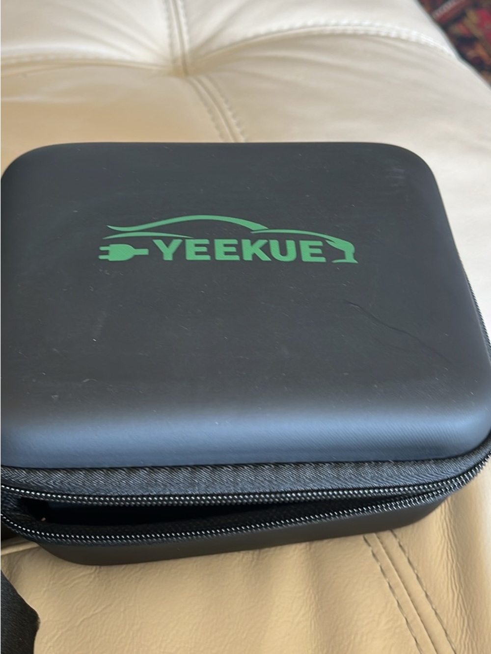 Black Protective Electronics Carrying Case - Green Logo
